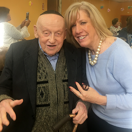 UJA Federation of New York >> Cantor Sol Mitgang with Cathy Byrne at L'Chaim, an innovative social adult day care initiative for Holocaust survivors at the Marion &amp; Aaron Gural JCC. UJA funds the initiative.