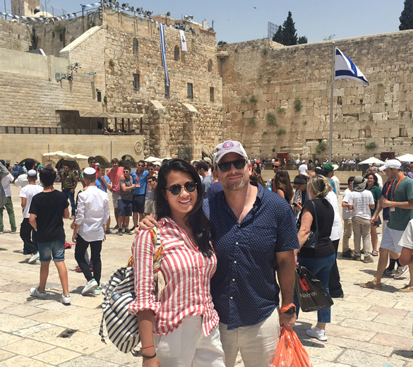 UJA Federation of New York >> Revi and Dave visiting Jerusalem during their Honeymoon Israel trip.