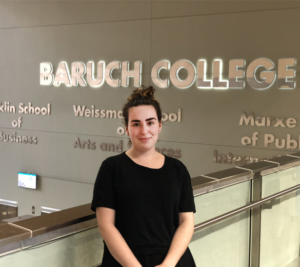 UJA Federation of New York >> Goldie, who is studying business and art at Baruch College, receives a scholarship and paid summer internship to help realize her career goals.