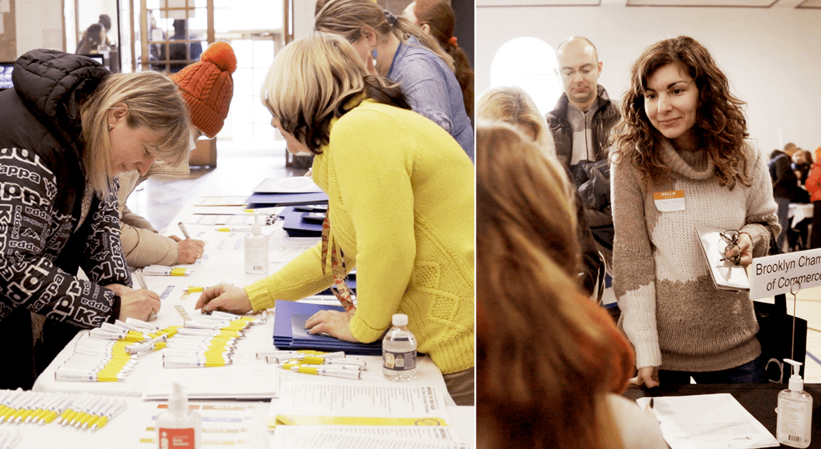 UJA Federation of New York >> <center>
<p><em>Ukrainians take part in JCH job fair.</em></p>
</center>