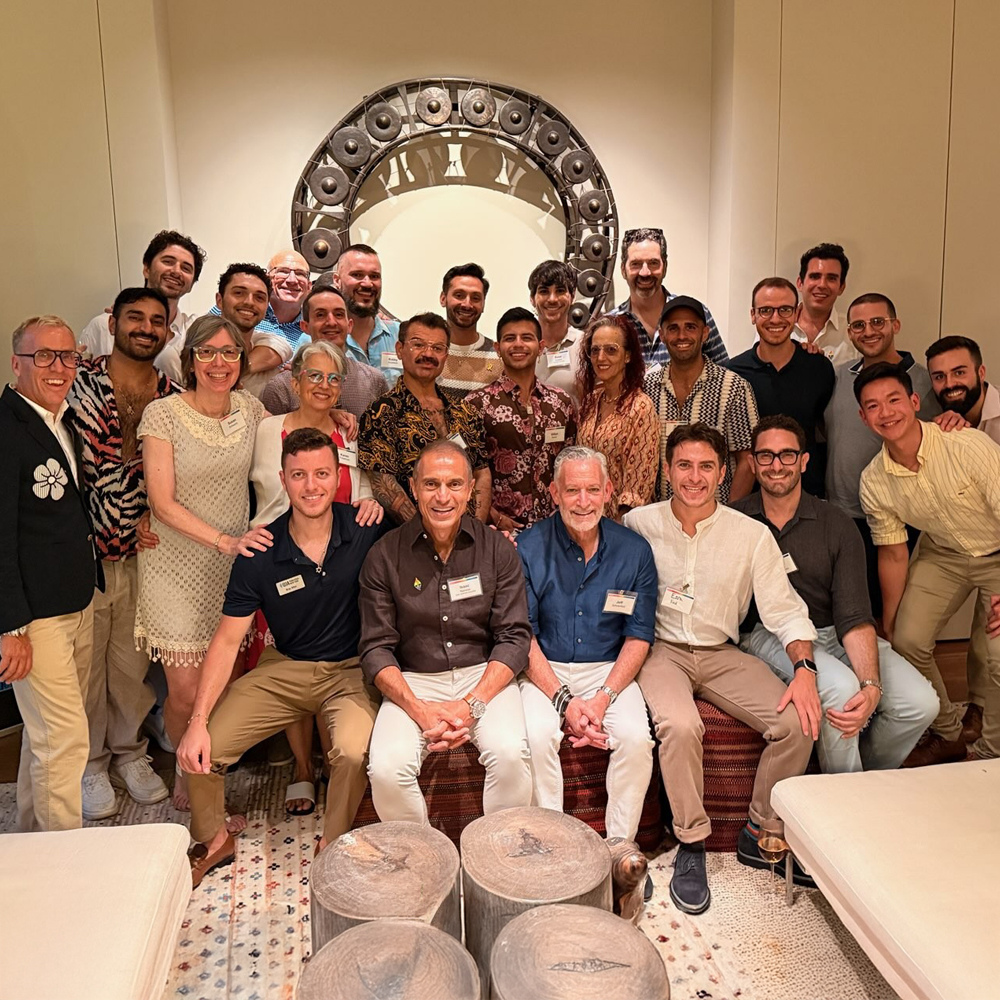 Group of people gathered together indoors