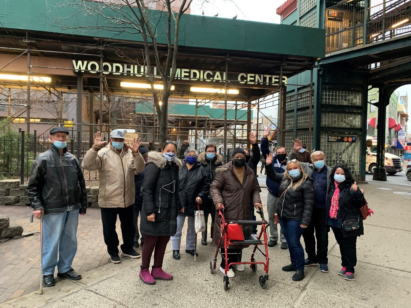 UJA Federation of New York >> <p>Community members in Williamsburg get vaccines at Woodhull Medical Center.</p>