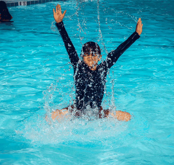 boy in pool